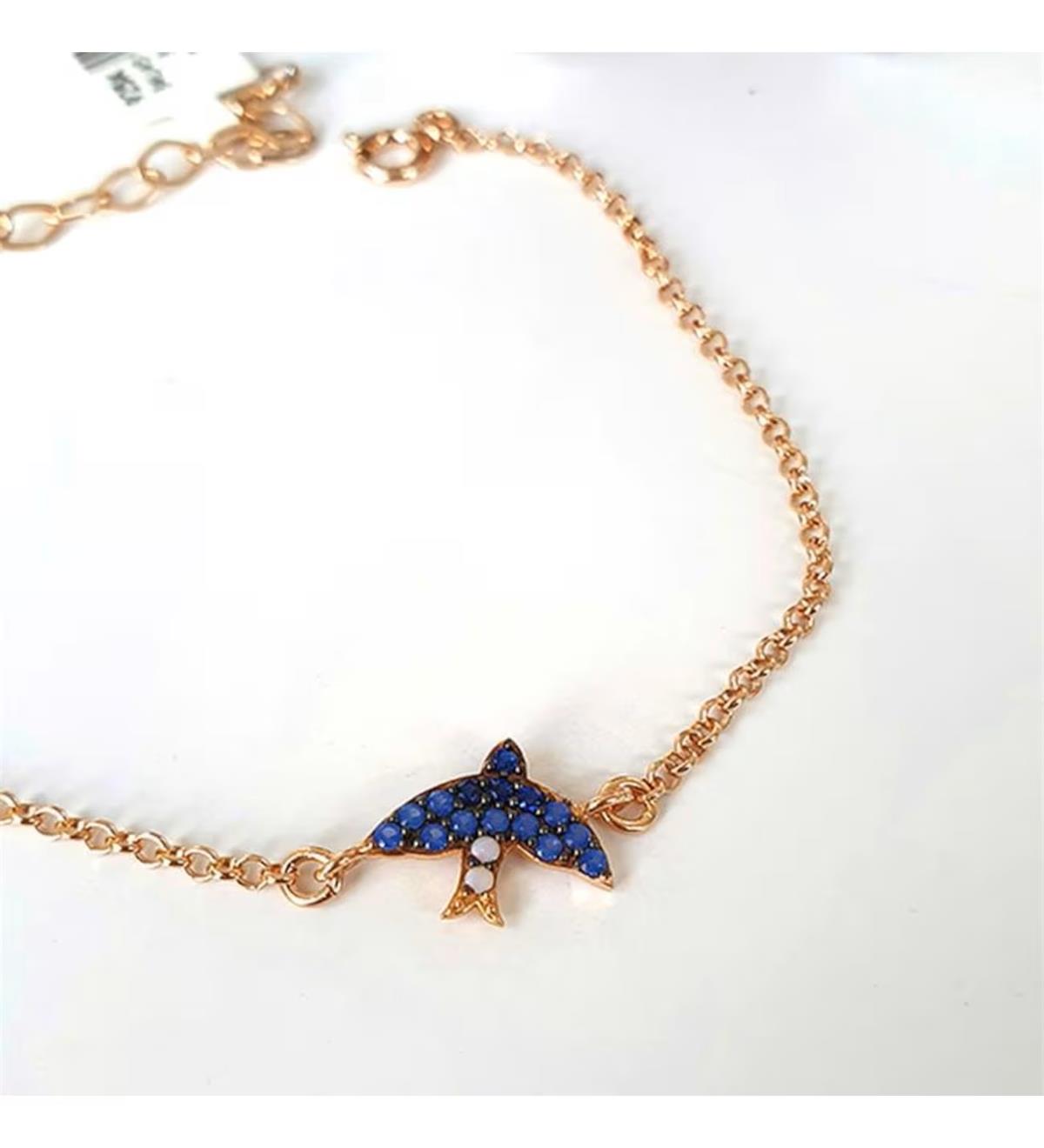 Zirkon Taşlı Gümüş Kuş Bileklik