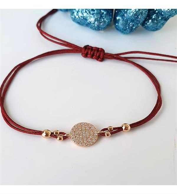 Taşlı İpli Gümüş Bileklik