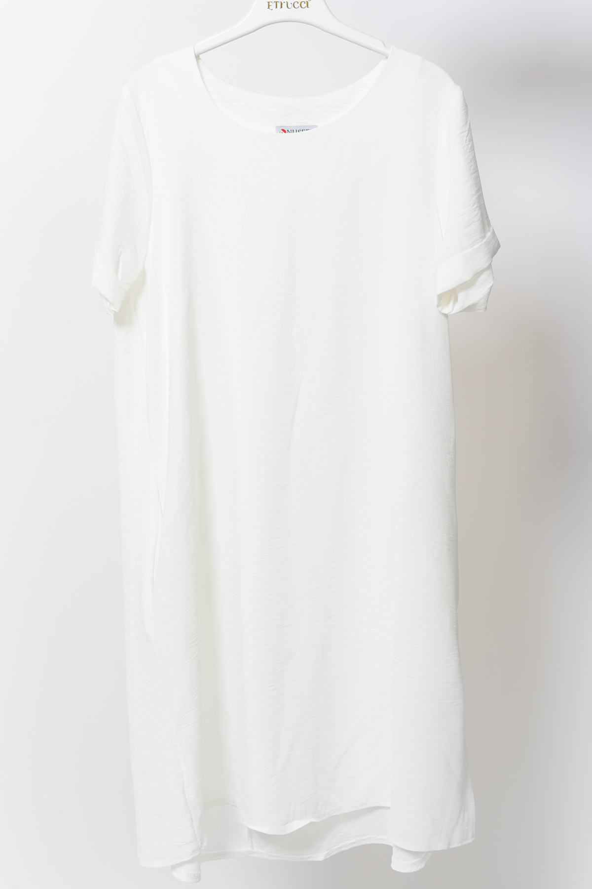 Kadın Aerobin Kumaş Yazlık Elbise Beyaz Rengi