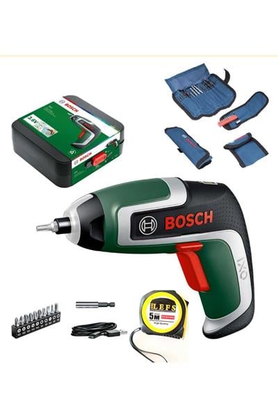 Ixo 7 Akülü Mini Vidalama 3.6 V Şarjlı Tornavida ,Bosch 23 Parça Delme-Vidalama Seti ve Metre