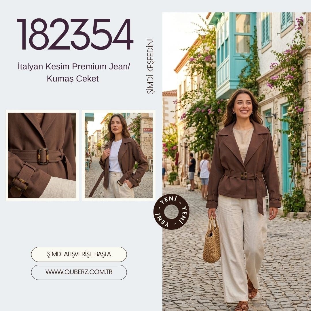  İtalyan Kesim Premium Jean/Kumaş Ceket