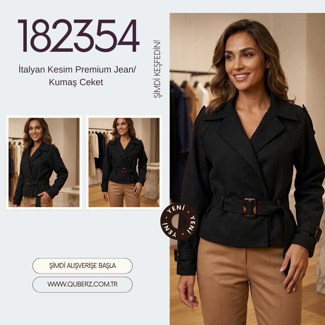  İtalyan Kesim Premium Jean/Kumaş Ceket