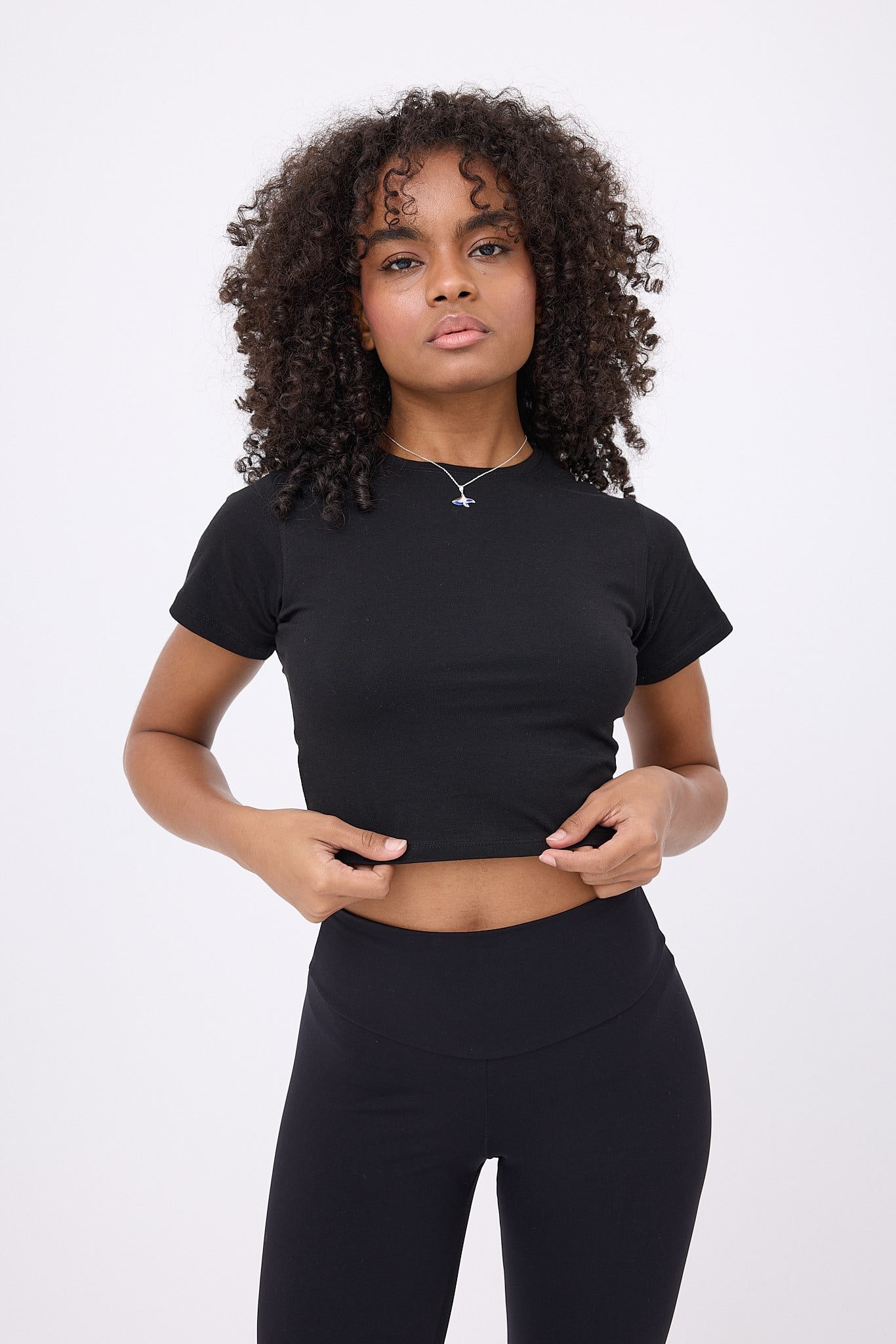 COTTONÉLLE™ Minimal Günlük Crop Top T-Shirt