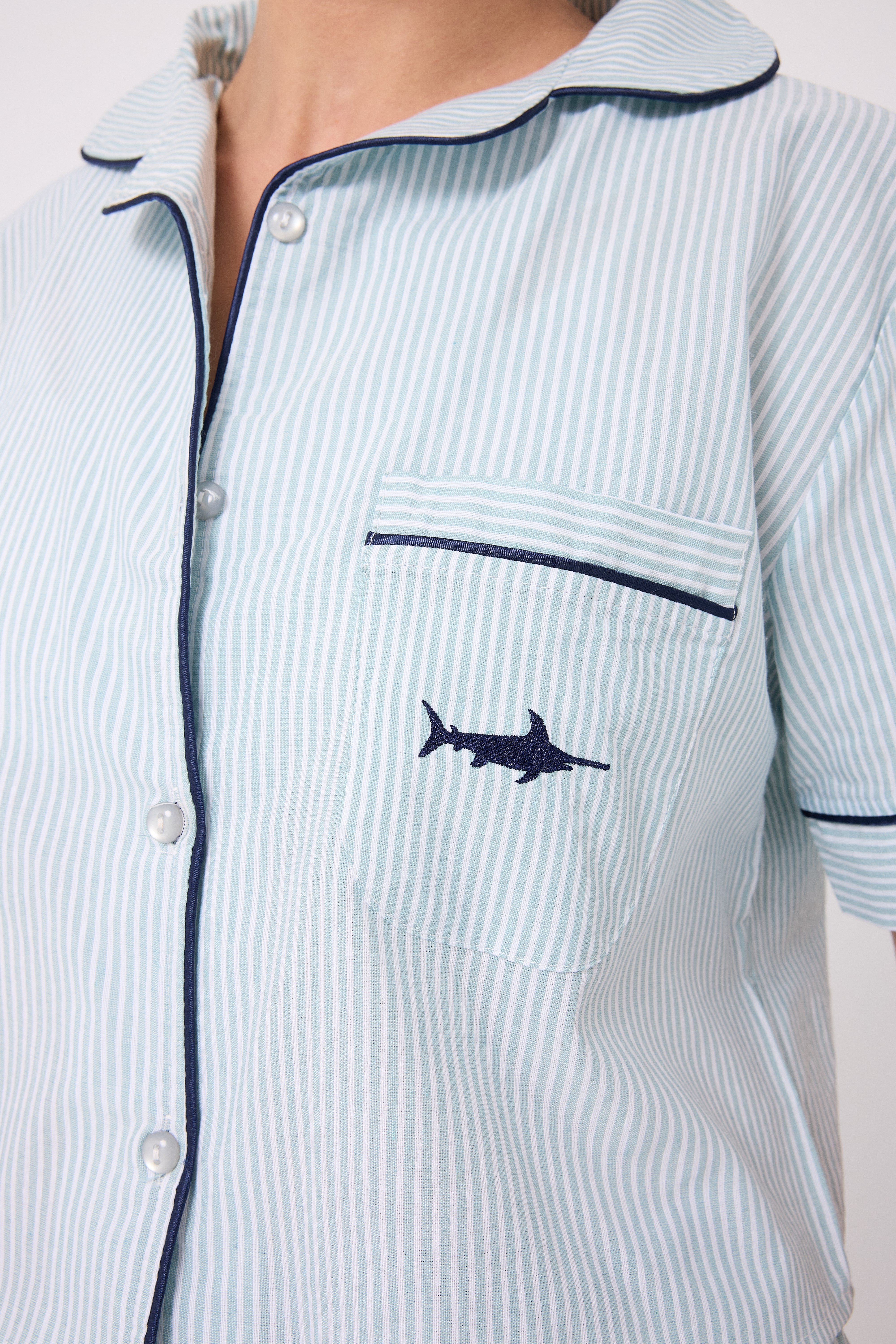 MARISILK™ Kadın Yazlık Şortlu Crop Gömlekli Pijama & Lounge Takımı
