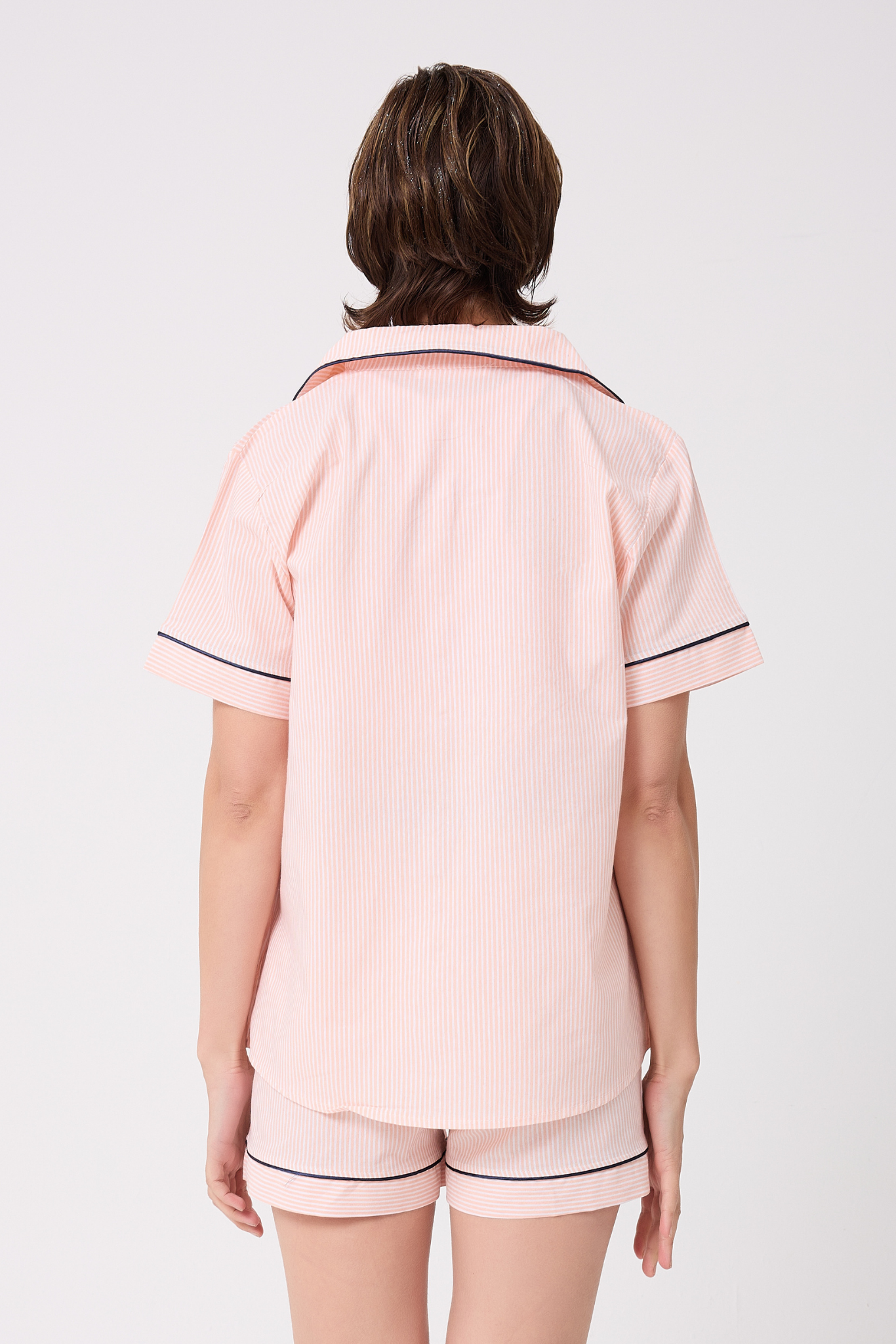  MARISILK™ Kadın Yazlık Şortlu Uzun Gömlekli Pijama & Lounge Takımı 