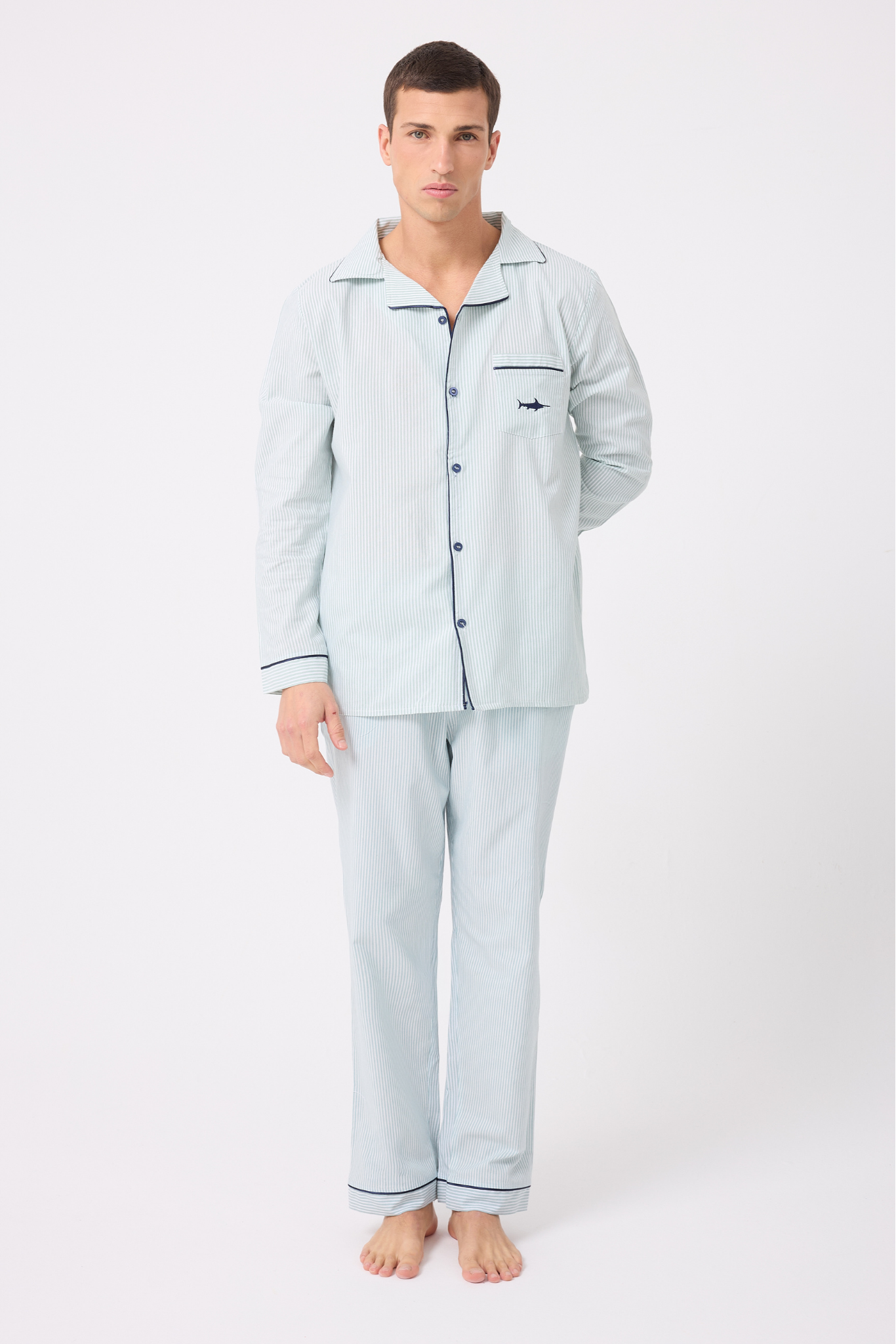LESPADON MARISILK™ Premium Dokuma Uzun Kollu Uzun Paçalı Erkek Pijama Takımı