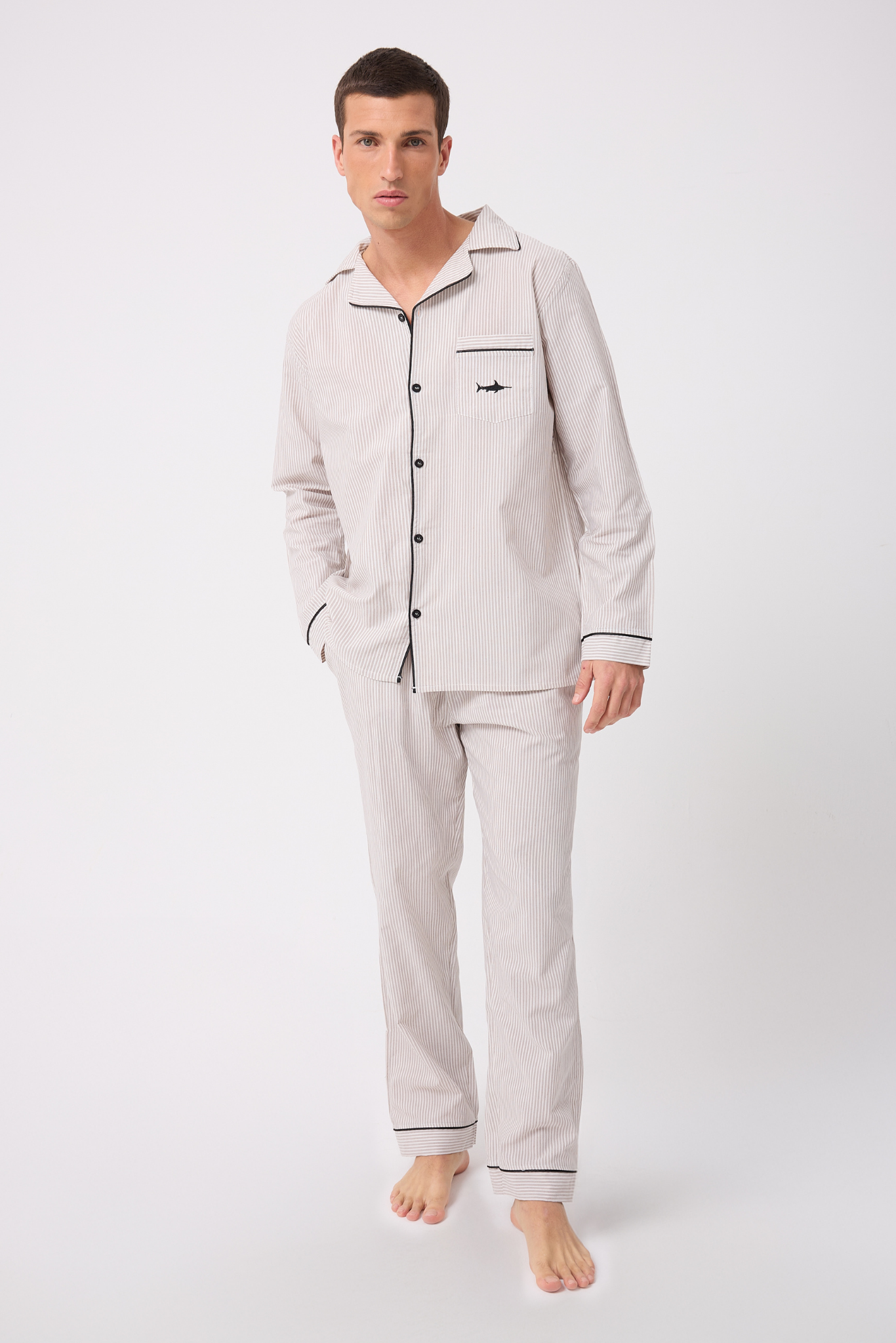 LESPADON MARISILK™ Premium Dokuma Uzun Kollu Uzun Paçalı Erkek Pijama Takımı