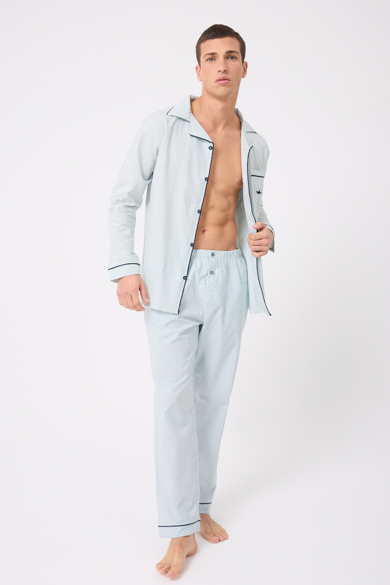 LESPADON MARISILK™ Premium Dokuma Uzun Kollu Uzun Paçalı Erkek Pijama Takımı