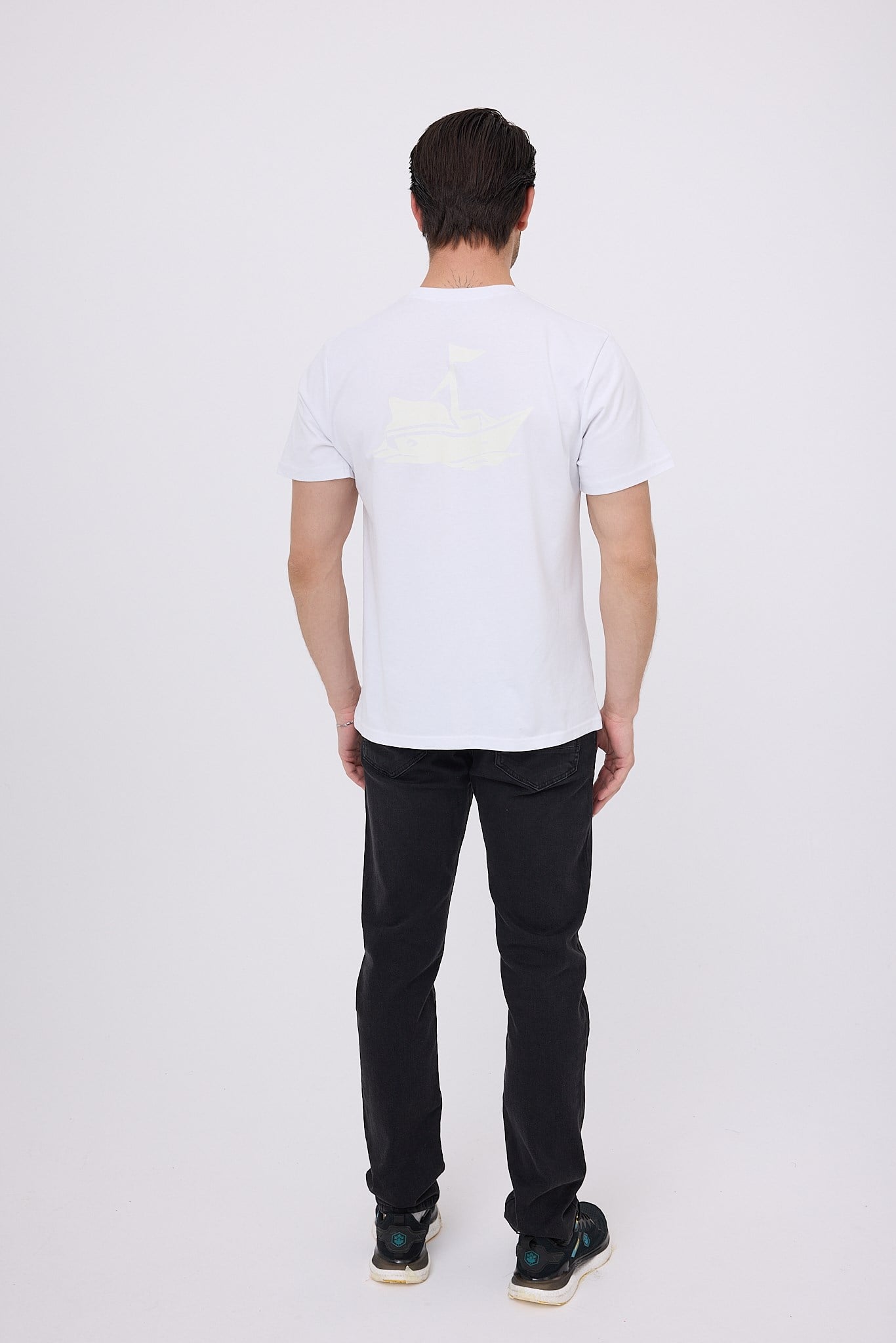 MARINE TEE™ Deniz Temalı Ribana Bisiklet Yaka Pamuk T-Shirt