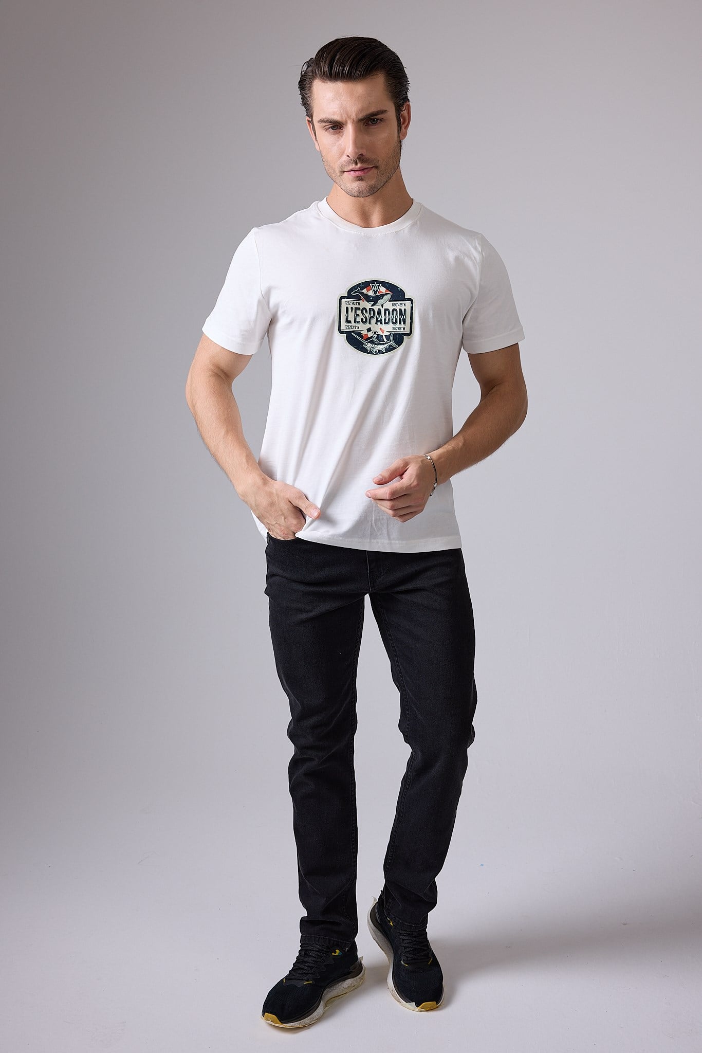 MARINE TEE™ Deniz Temalı Ribana Bisiklet Yaka Pamuk T-Shirt