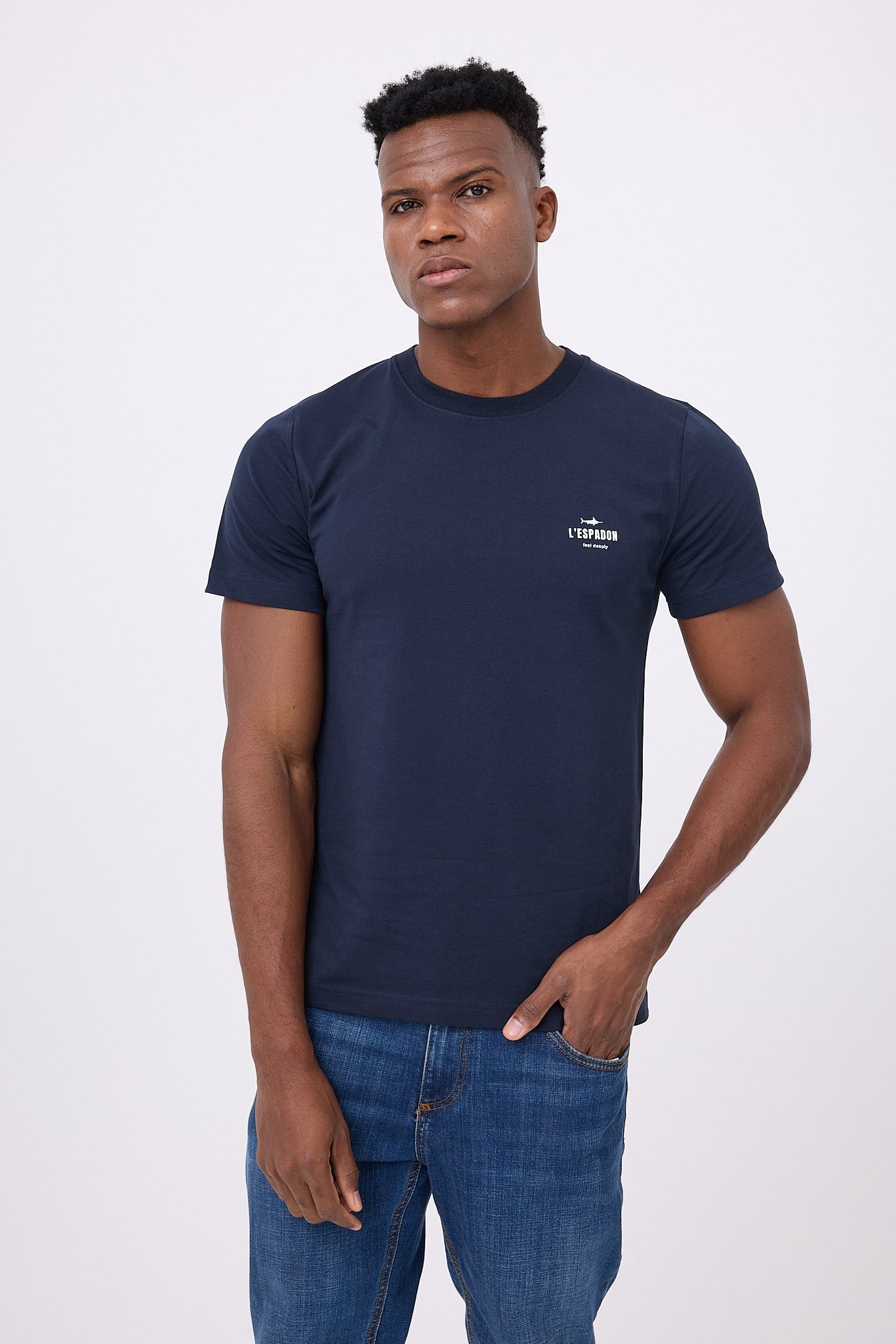MARINE TEE™ Deniz Temalı Ribana Bisiklet Yaka Pamuk T-Shirt