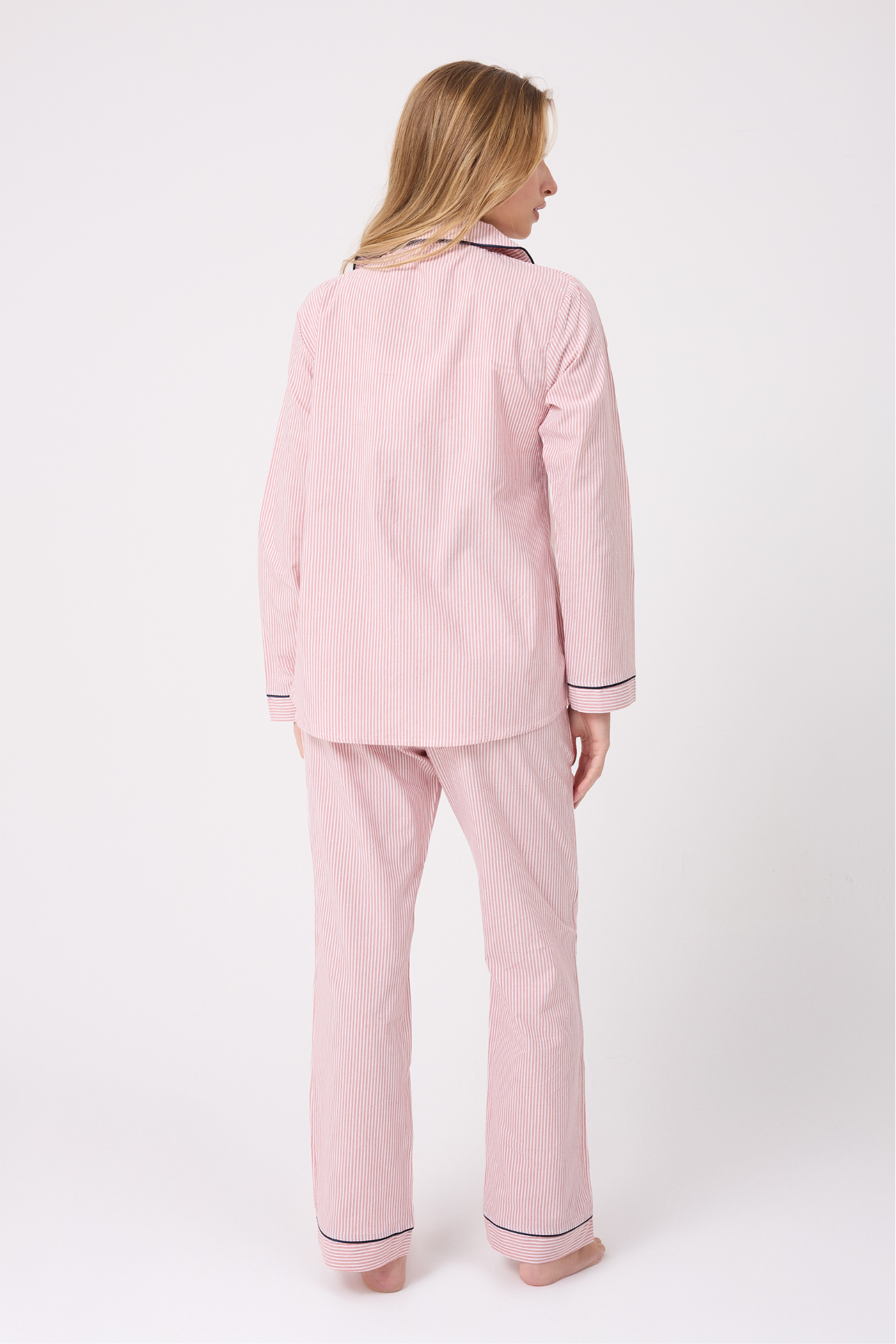 MARISILK™ SEASTRIPE Premium Dokuma Uzun Kollu Uzun Pantolonlu Kadın Pijama & Lounge Takımı