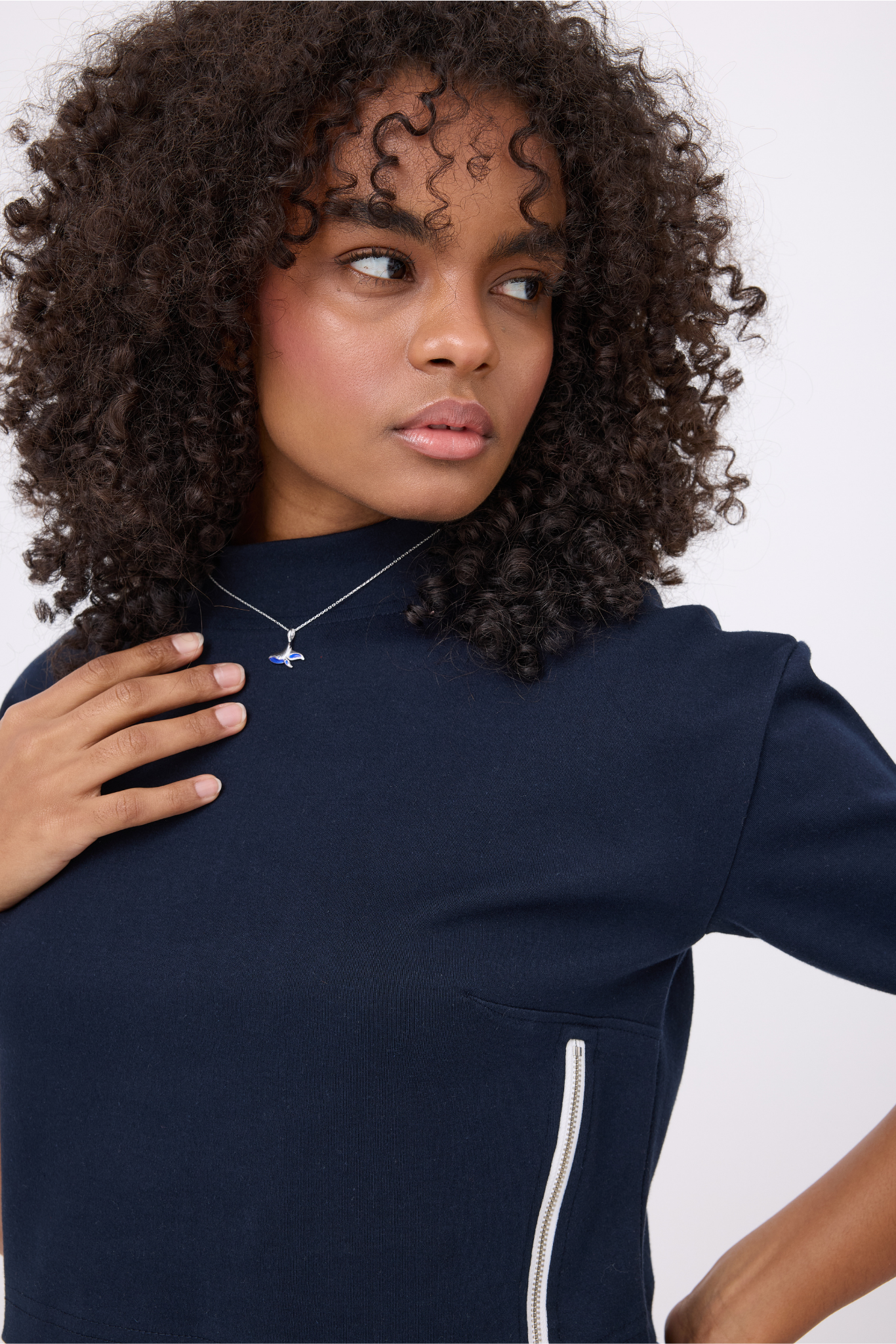 OCEAN TURTLENECK™ Çift Yan Fermuarlı Denizci Çizgili Midi Kollu Sweatshirt