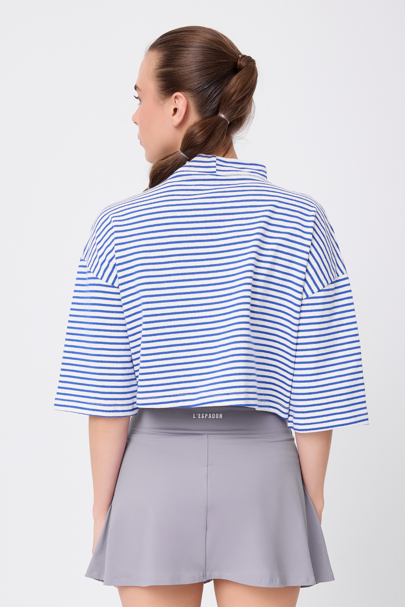 OCEAN TURTLENECK™ Tam Yan Fermuarlı Denizci Çizgili Orta Kollu Sweatshirt