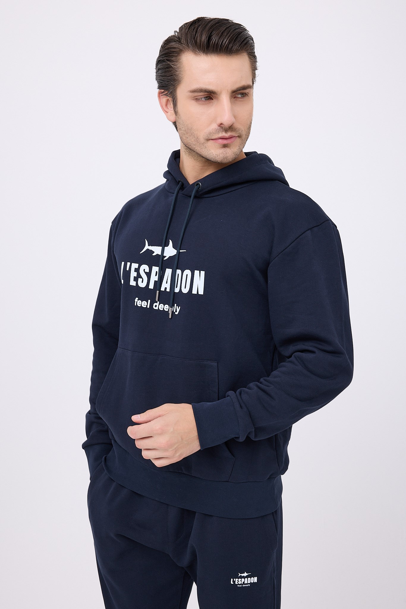 OCEANCORE™ Erkek Sweat Hoodie Takım (Deep Navy)
