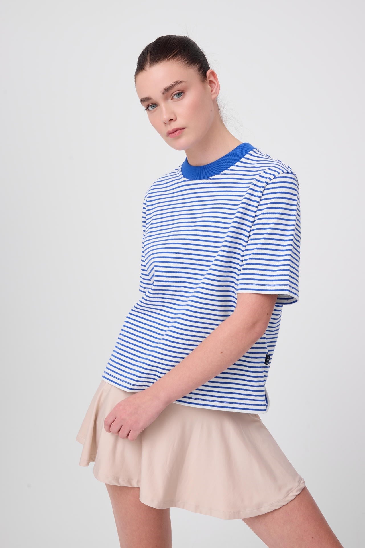 TEE NAUTIQUE™ Lacivert Çizgili Premium Örme Bisiklet Yaka T-Shirt