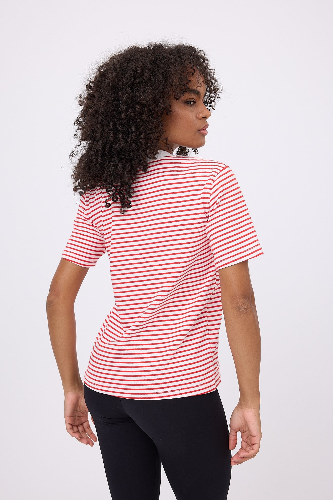 TEE NAUTIQUE™ Kırmızı Çizgili Premium Örme Bisiklet Yaka T-Shirt