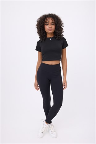 COTTONÉLLE™ Minimal Günlük Crop Top T-Shirt