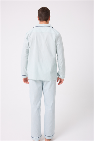 LESPADON MARISILK™ Premium Dokuma Uzun Kollu Uzun Paçalı Erkek Pijama Takımı