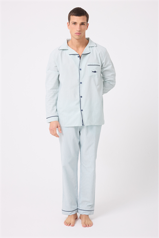 LESPADON MARISILK™ Premium Dokuma Uzun Kollu Uzun Paçalı Erkek Pijama Takımı