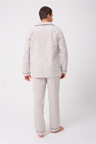 LESPADON MARISILK™ Premium Dokuma Uzun Kollu Uzun Paçalı Erkek Pijama Takımı