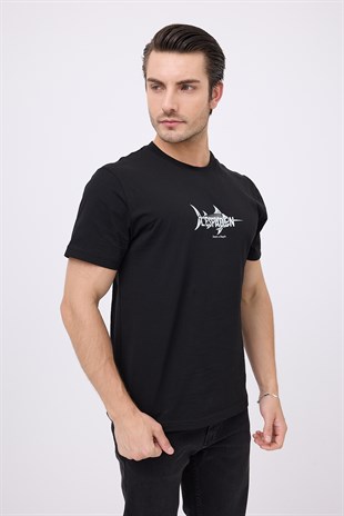 MARINE TEE™ Deniz Temalı Ribana Bisiklet Yaka Pamuk T-Shirt