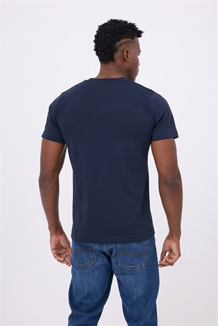 MARINE TEE™ Deniz Temalı Ribana Bisiklet Yaka Pamuk T-Shirt