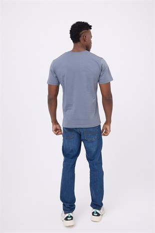 MARINE TEE™ Deniz Temalı Ribana Bisiklet Yaka Pamuk T-Shirt