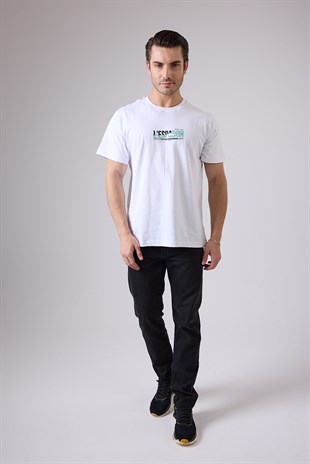 MARINE TEE™ Deniz Temalı Ribana Bisiklet Yaka Pamuk T-Shirt