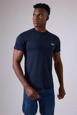 MARINE TEE™ Deniz Temalı Ribana Bisiklet Yaka Pamuk T-Shirt