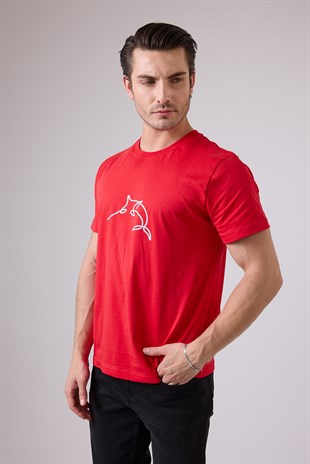MARINE TEE™ Deniz Temalı Ribana Bisiklet Yaka Pamuk T-Shirt
