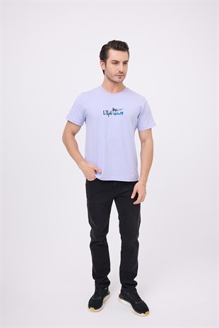 MARINE TEE™ Deniz Temalı Ribana Bisiklet Yaka Pamuk T-Shirt