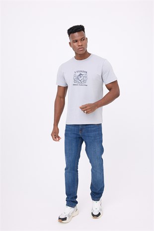 MARINE TEE™ Deniz Temalı Ribana Bisiklet Yaka Pamuk T-Shirt