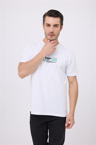 MARINE TEE™ Deniz Temalı Ribana Bisiklet Yaka Pamuk T-Shirt