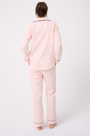 MARISILK™ SEASTRIPE Premium Dokuma Uzun Kollu Uzun Pantolonlu Kadın Pijama & Lounge Takımı