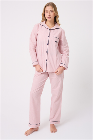 MARISILK™ SEASTRIPE Premium Dokuma Uzun Kollu Uzun Pantolonlu Kadın Pijama & Lounge Takımı