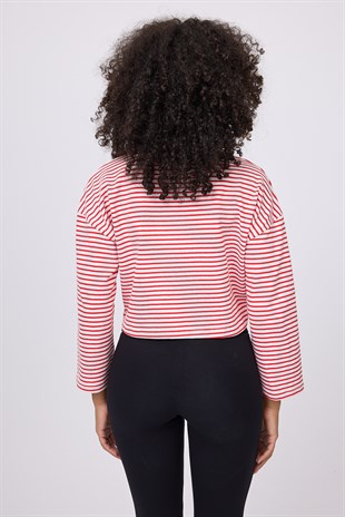 OCEAN TURTLENECK™ Yan Fermuarlı Denizci Çizgili Uzun Kollu Sweatshirt