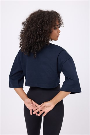 OCEAN TURTLENECK™ Yan Fermuarlı Denizci Çizgili Midi Kollu Sweatshirt