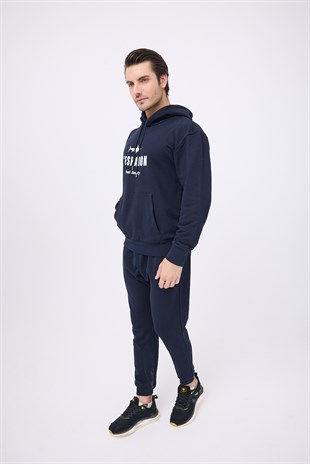 OCEANCORE™ Erkek Sweat Hoodie Takım (Deep Navy)