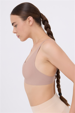 SILKFLOW V-SOFT™ Dikişsiz Balensiz V Yaka Bralet
