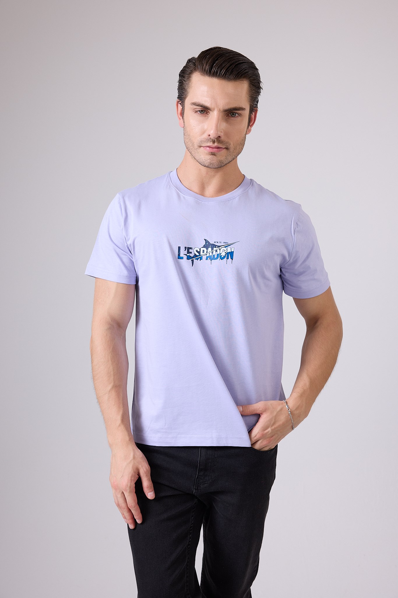 MARINE TEE™ Deniz Temalı Ribana Bisiklet Yaka Pamuk T-Shirt