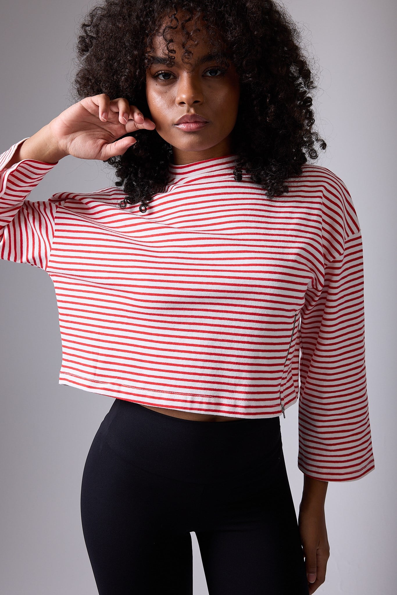 OCEAN TURTLENECK™ Yan Fermuarlı Denizci Çizgili Uzun Kollu Sweatshirt