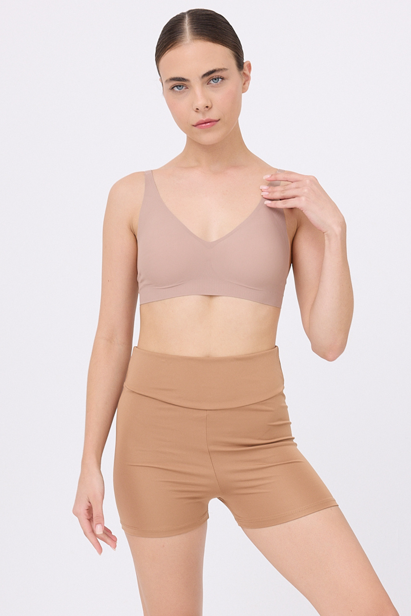 SILKFLOW V-SOFT™ Dikişsiz Balensiz V Yaka Bralet