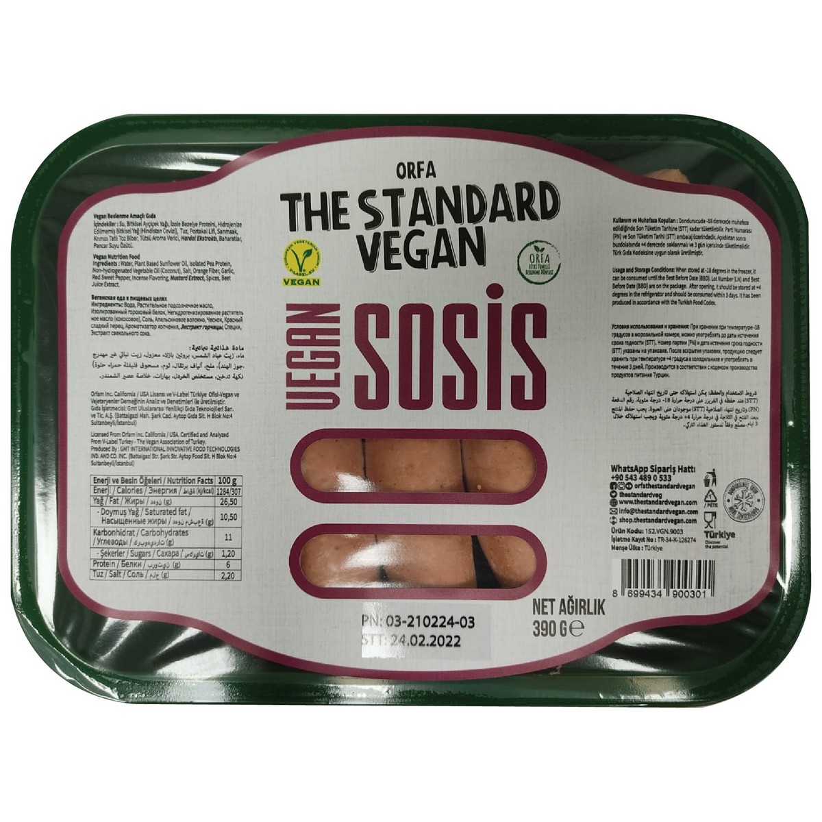 Vegan Sosis 390 gr