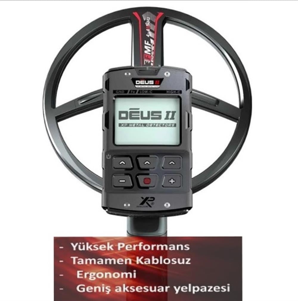 XP Deus 2 Dedektör  28cm FMF Başlık, Ana Kontrol Ünitesi, WSA2XL Kulaklıklı