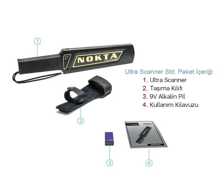 Nokta Dedektör Ultra Scanner Üst Arama Dedektörü - Standart Paket