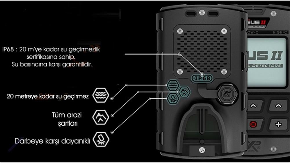 XP Dedektör Deus 2 Dedektör - 28cm FMF Başlık, Ana Kontrol Ünitesi, FX03 Kulaklık