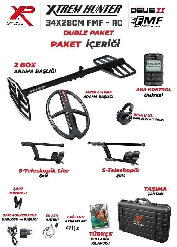 XP Dedektör Xtrem Hunter Dedektör - DOUBLE PAKETLER 34X28FMF-RC-WSA2XL
