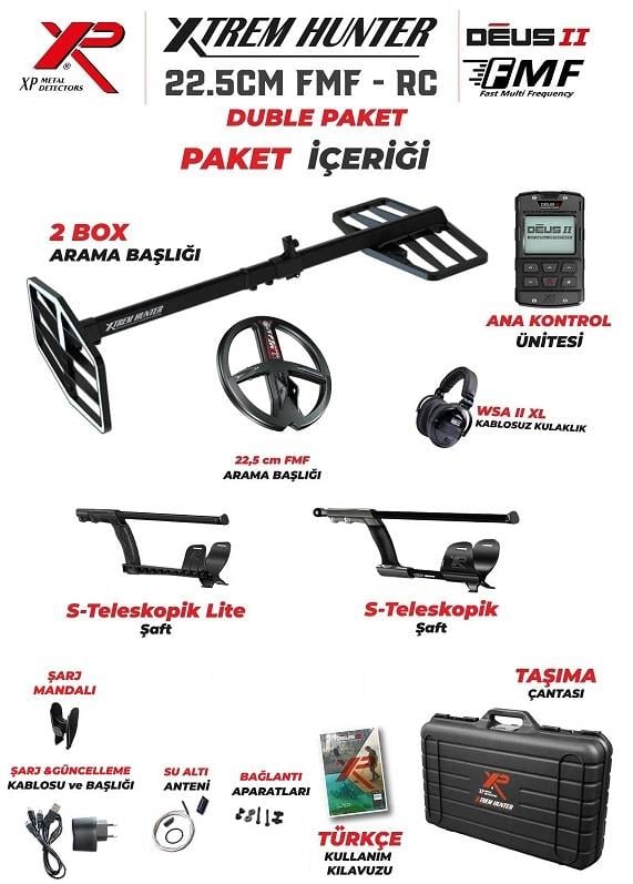 Xtrem Hunter Dedektör - DOUBLE PAKETLER 22-FMF-RC-WSA2XL