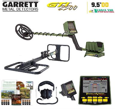 Garrett Dedektör GTI 2500 Define Dedektörü Treasure Hound Eagle Eye Depth Multi Paket (9,5 
